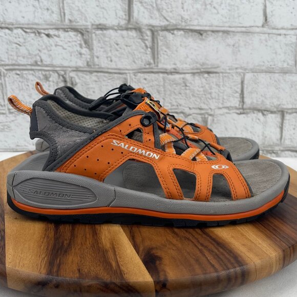 VTG 2004 Salomon Tech Revo Mens 8.5 Orange Hiking Sandals main image 8